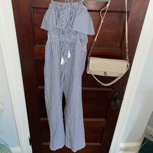 JCrew Stripped Jumpsuit